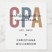 Speciaal voor Retro CPA gecertificeerde openbare a Wijn Etiket (Enkel label)