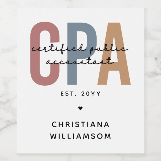 Speciaal voor Retro CPA gecertificeerde openbare a Wijn Etiket (Enkel label)