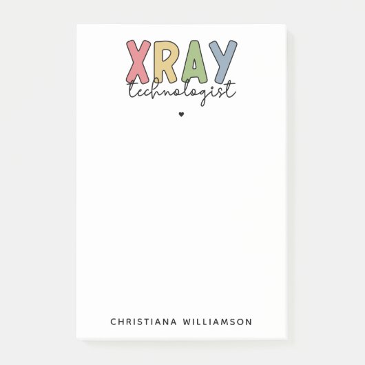 Speciaal voor röntgentechnologie ontworpen röntgen post-it® notes (Voorkant)