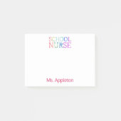 Speciaal voor schoolverpleegkunde gepersonaliseerd post-it® notes (Voorkant)