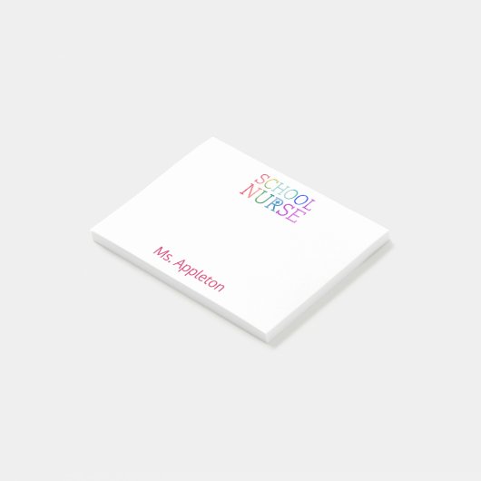 Speciaal voor schoolverpleegkunde gepersonaliseerd post-it® notes (Schuin)