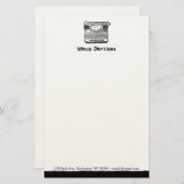  speciaal voor schrijfmachines bestemde schrijfmac briefpapier (Voorkant / Achterkant)