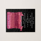 Speciaal voor schrijfmachines gepersonaliseerde pu legpuzzel (Horizontaal)