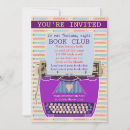 Speciaal voor schrijfmachines uitgeruste boekenclu kaart