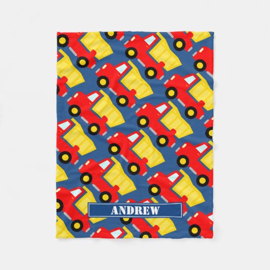 Speciaal voor speelgoed geschikte vuilniswagen, de fleece deken (Voorkant)