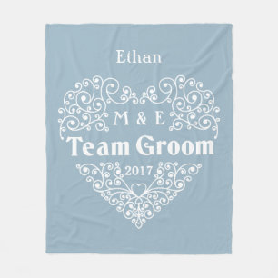 Speciaal voor teams bestemde monogrammen en jaartr fleece deken