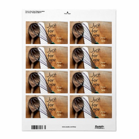  speciaal voor u baketiketten etiket (Full Sheet)