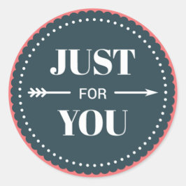 Speciaal voor u geschulpte badge ID1086 Ronde Sticker