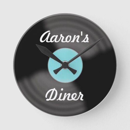 Speciaal voor vinyl Record wandklokcadeautje Ronde Klok (Voorkant)