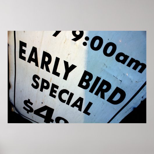 Speciaal voor vroege vogels poster (Voorkant)