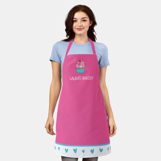 Speciaal voor vrouwen ontworpen Cupcake Apron Schort (Gedragen)
