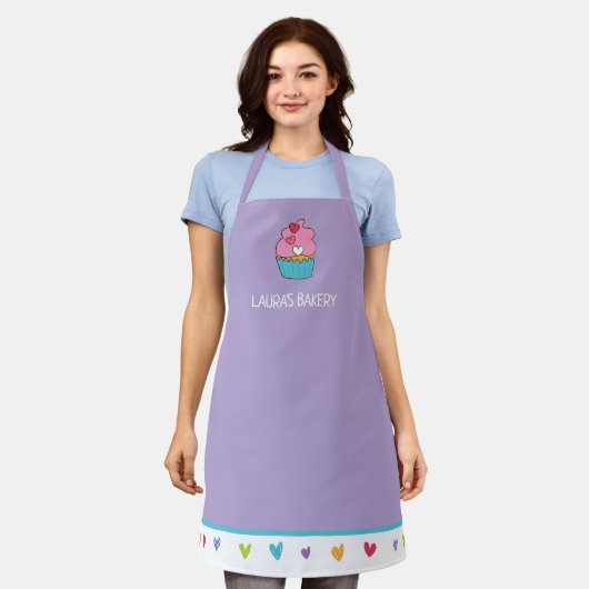 Speciaal voor vrouwen ontworpen Cupcake Apron Schort (Gedragen)