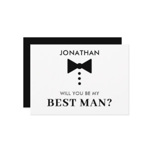Speciaal voorstel voor beste man Modern Tuxedo Kaart