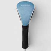 Speciaal vormgegeven blauw kunstleder golfheadcover (Voorkant)