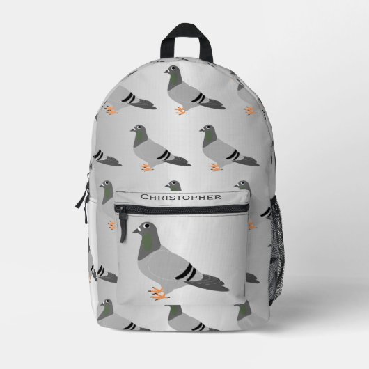 Speciaal vormgegeven duif bedrukte rugzak (Voorkant)
