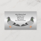 Speciaal vormgegeven duif visitekaartje (Achterkant)