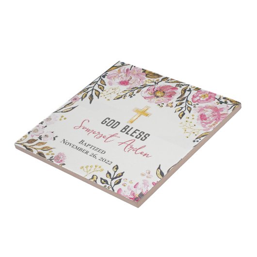 Speciaal vormgegeven keramische vormgeving tegeltje (Zijkant)