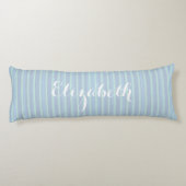 Speciaal vormgevend blauw Striped Patroon Lichaamskussen (Achterkant)