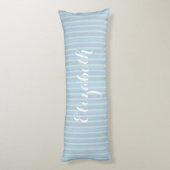 Speciaal vormgevend blauw Striped Patroon Lichaamskussen (Achterkant (Verticaal))