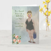 Speciaal vriend altijd in stijl kaart (Gele Bloem)