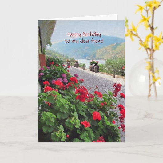 Speciaal Vriend een mooie Happy Birthday Kaart (Gele Bloem)