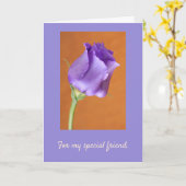 Speciaal Vriend Roos Kaart (Gele Bloem)