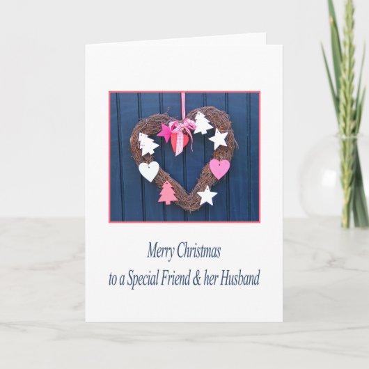 Speciaal vriendin en haar echtgenoot/echtgenote ke feestdagen kaart (Voorkant)