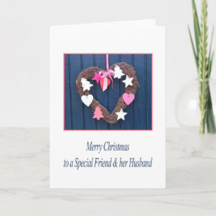 Speciaal vriendin en haar echtgenoot/echtgenote ke feestdagen kaart