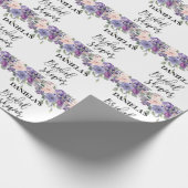 Speciaal Vrijgezellenfeest Violet Floral Cadeaupapier (Hoek)