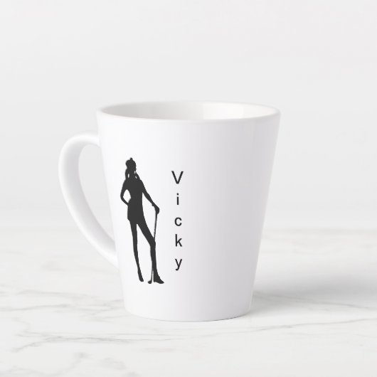 Speciaal Vrouw Golf Latte Mok (Linkerhoek)