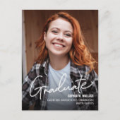 Speciaal Vrouw Universiteit Afstuderen Foto Aankondigingskaart (Voorkant)