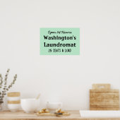 Speciaal wasgoed, Poster voor laundromat (Keuken)