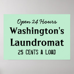 Speciaal wasgoed, Poster voor laundromat