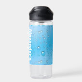 Speciaal waterblauw en heldere waterbellen waterfles (Achterkant)