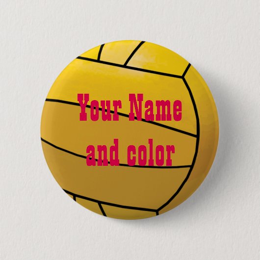 Speciaal waterpolobel-label ronde button 5,7 cm (Voorkant)