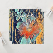 Speciaal Waterverf Art TableRose Hartelijk dank Kaart (Voorkant / Achterkant in situ)