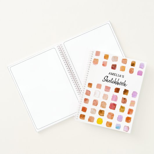 Speciaal Waterverf Patroon Sketchbook Notitieboek (Binnen)