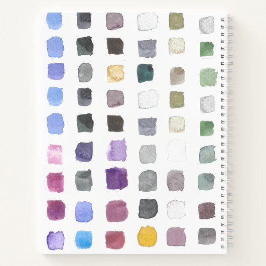 Speciaal Waterverf Patroon Sketchbook Notitieboek (Achterkant)