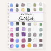 Speciaal Waterverf Patroon Sketchbook Notitieboek (Voorkant)