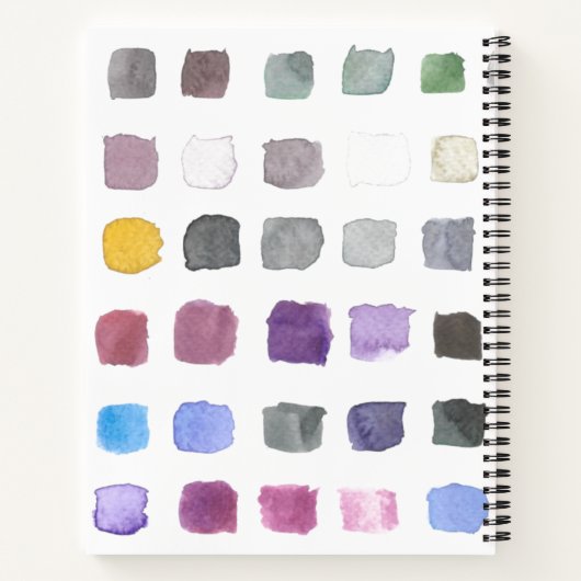 Speciaal Waterverf Patroon Sketchbook Notitieboek (Achterkant)