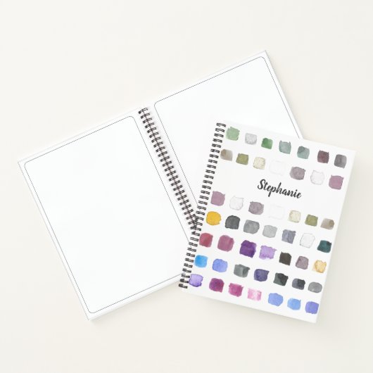 Speciaal Waterverf Patroon Sketchbook Notitieboek (Binnen)