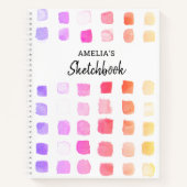 Speciaal Waterverf Rainbow Colors Sketchbook Notitieboek (Voorkant)