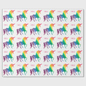 Speciaal Waterverf regenboogeenheden  Cadeaupapier (Vlak)