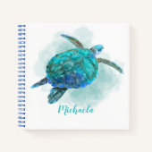 Speciaal Waterverf Zee Turtle Journal Notitieboek (Voorkant)