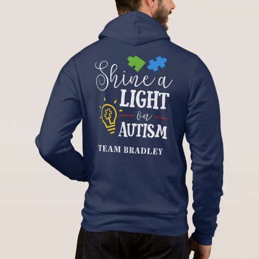 Speciaal weergeven van een licht op het team voor  hoodie (Achterkant)