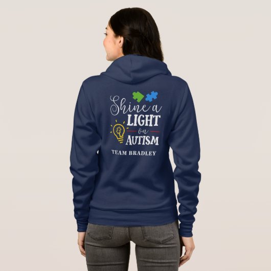 Speciaal weergeven van een licht op het team voor hoodie (Achterkant volledig)