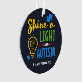 Speciaal weergeven van een licht op het team voor  ornament (voorkant)