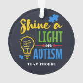 Speciaal weergeven van een licht op het team voor  ornament (achterkant)