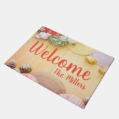 Speciaal welkomstbericht voor Seashell Deurmat (Schuin)