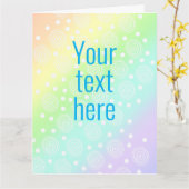 Speciaal Wenskaart voor pasteelregenboog Kaart (Gele Bloem)